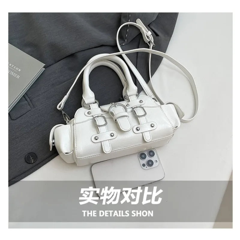 2025 New PU Square Shoulder & Crossbody Bags Solid Popularity Hot Trendy Stylish Design Y2K Style Handbags for Women Fashionable (033)