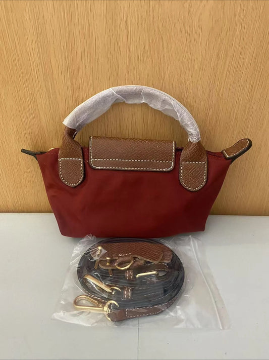 Non Punched Mini Nylon Dumpling Bag for Women, Multifunctional Spring and Autumn Gold Classic Shoulder Bag (049)