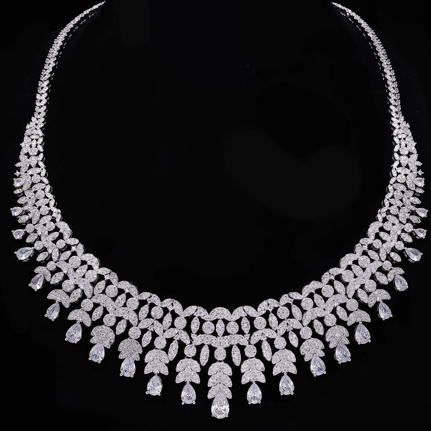 2024 Hot Selling 4-Piece Bride Wedding Jewelry Set with Cubic Zirconia Dubai Luxury Jewelry Set