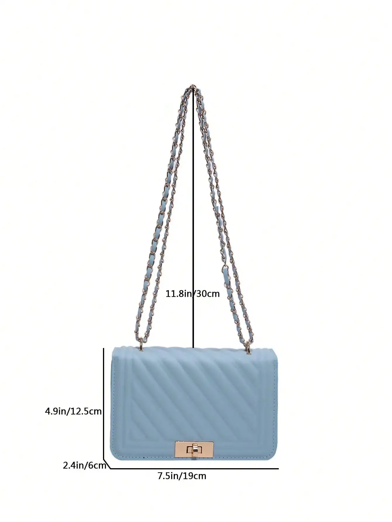 Fashionable Mini Quilted Embossed Chain Shoulder Bag Simple and Versatile Diagonal Crossbody Bag for Women Square Handbag