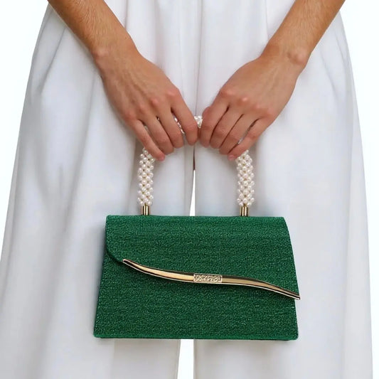 Bucket Design New Arrival Metal Pearl Glitter Women Evening Bags Sequins Lady Party Handbags Handle Mixed Color Wedding Banquet (047)