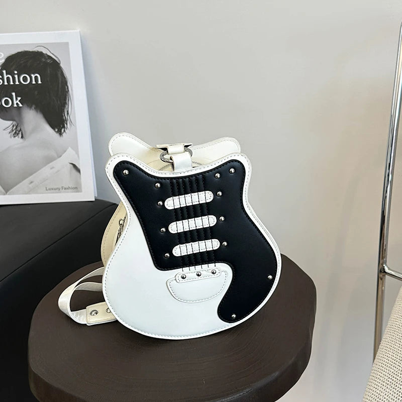 PU Niche Design Crossbody Bag Fashion Personality Guitar Female Bags on Sale 2025 Brand Versatile High Quality Shoulder Bags (060)