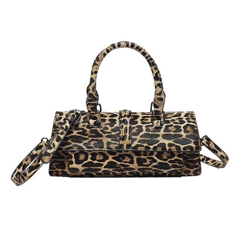 Leopard Print Shoulder Bag Crossbody Purse Fashion Handbag Women'S Bag (046)