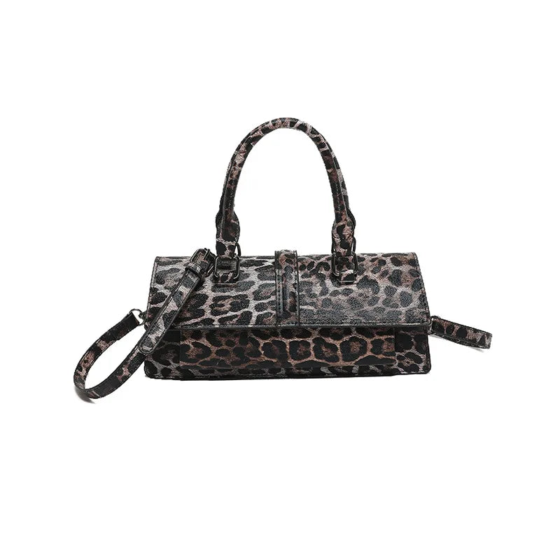 Leopard Print Shoulder Bag Crossbody Purse Fashion Handbag Women'S Bag (046)