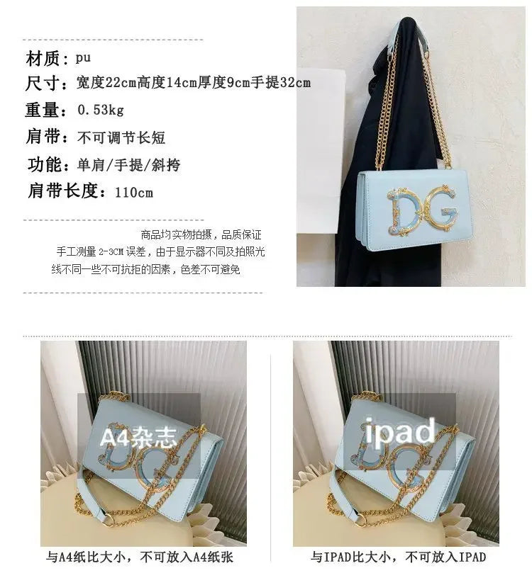 Versatile Fashion Student Crossbody Women 2025 Hot Selling Crossbody Bag D Western Style Chain Bag Princess Cross Shoulder Cute (056)