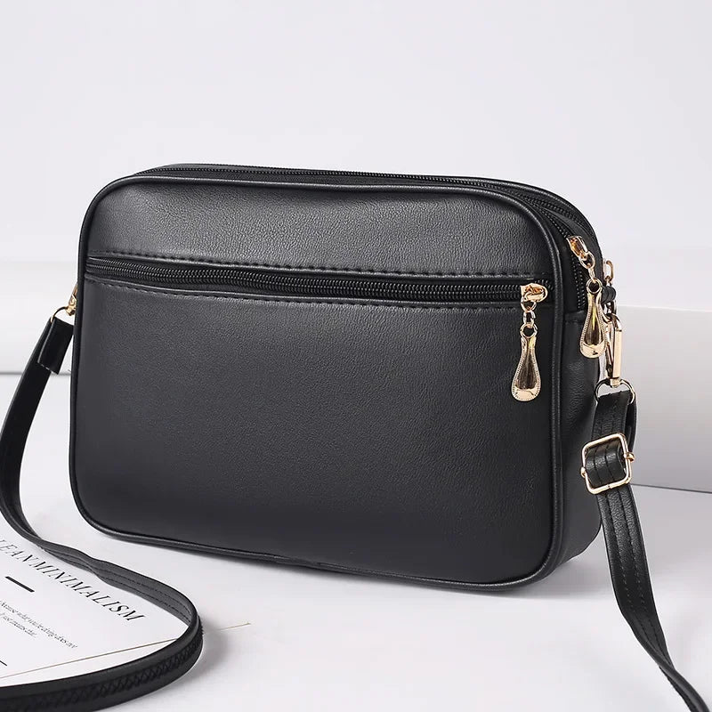 2025 Women'S One Shoulder Small Square Handbag New Cross Border Foreign Trade Lingge PU Crossbody Versatile Small Messenger Bag (028)