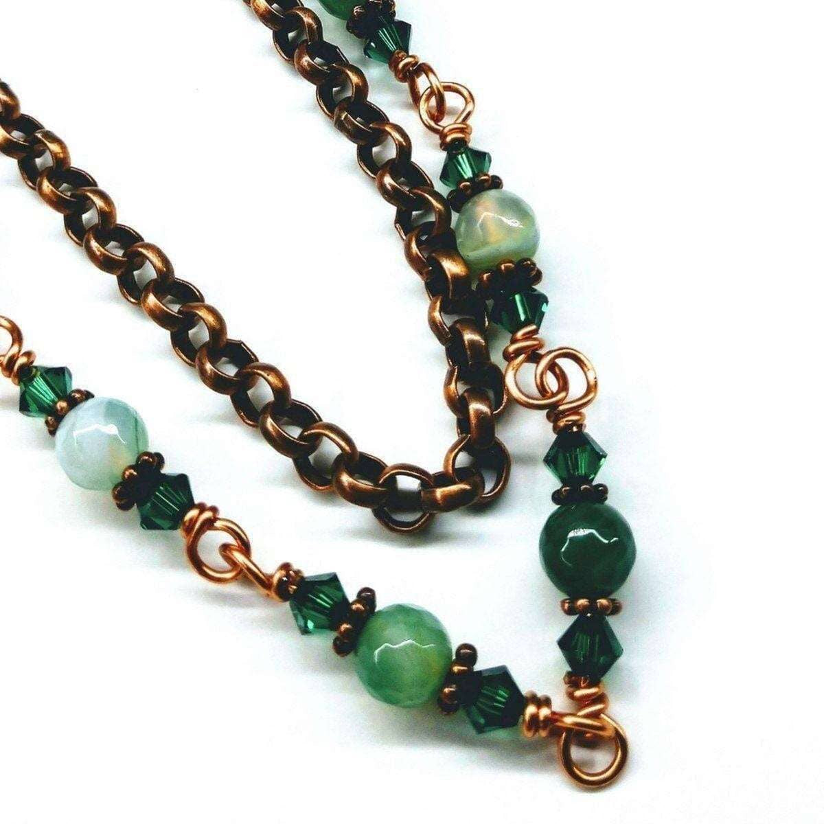  StrataGlow Emerald Agate Necklace