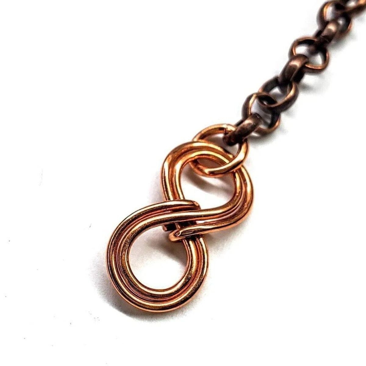 Copper Turquoise Wire Sculpted Heart Necklace