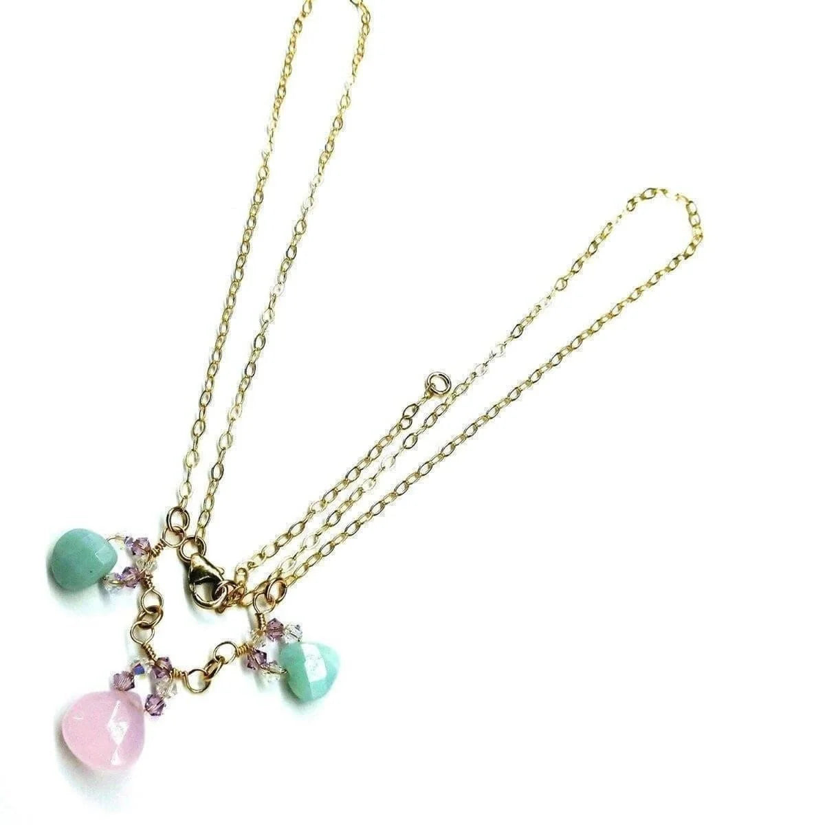 MintRose Chalcedony Gold Necklace