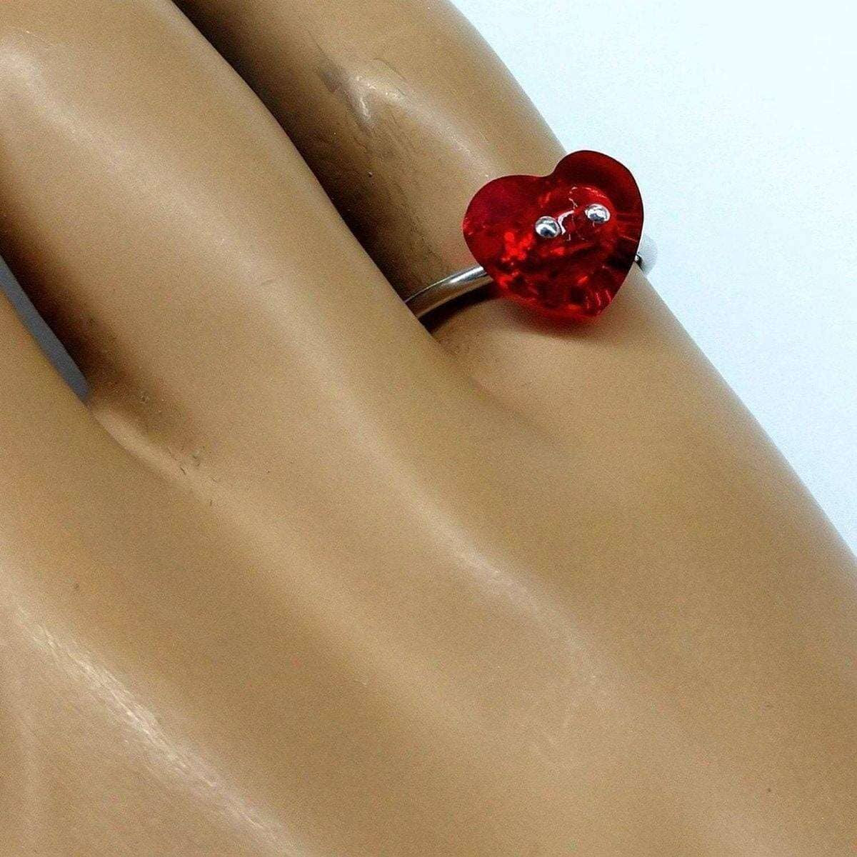 Shimmering Heart Love Statement Ring