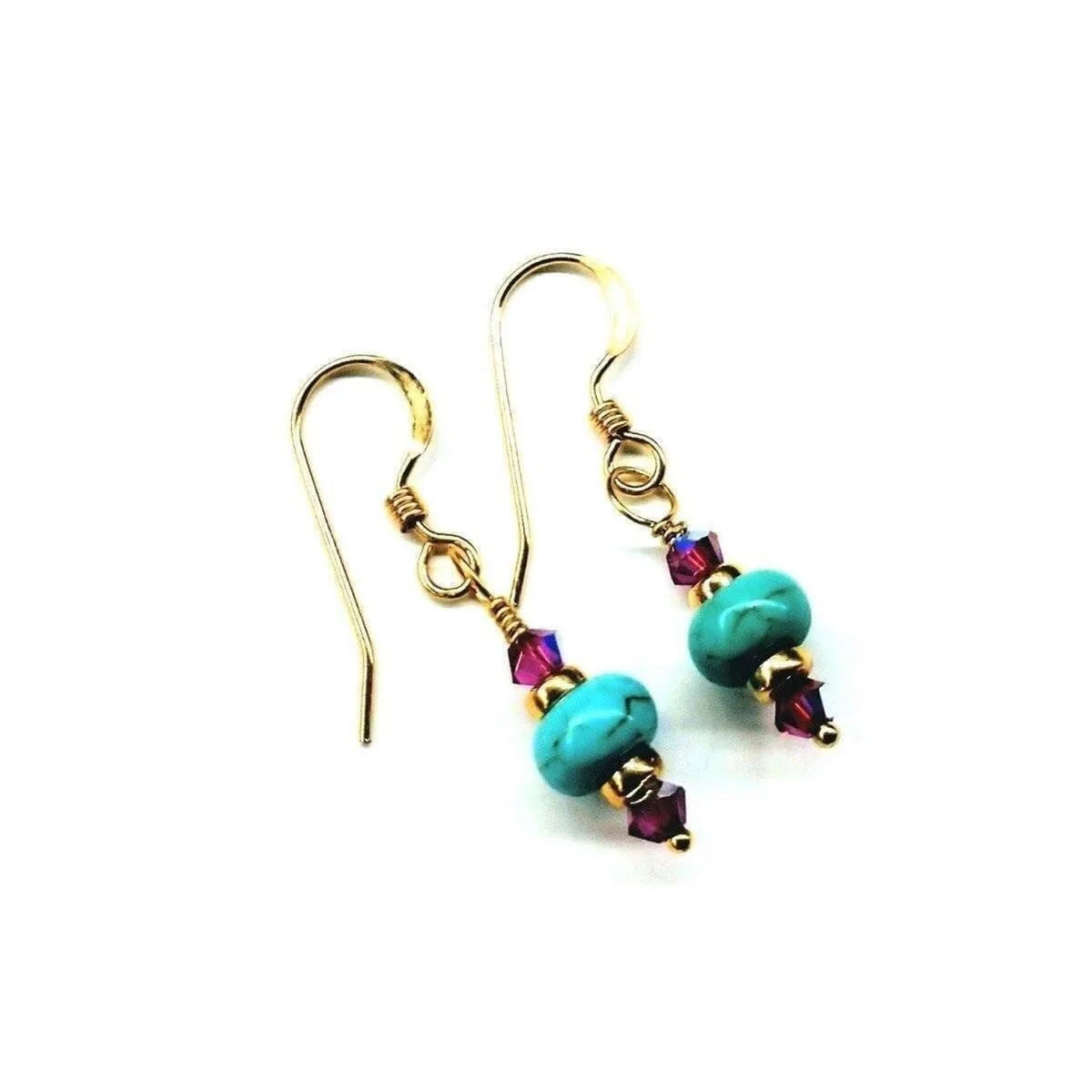  TurquoiseBliss Gold Earrings