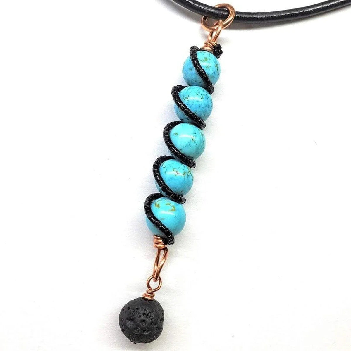 TerraSpiral Turquoise Pendant