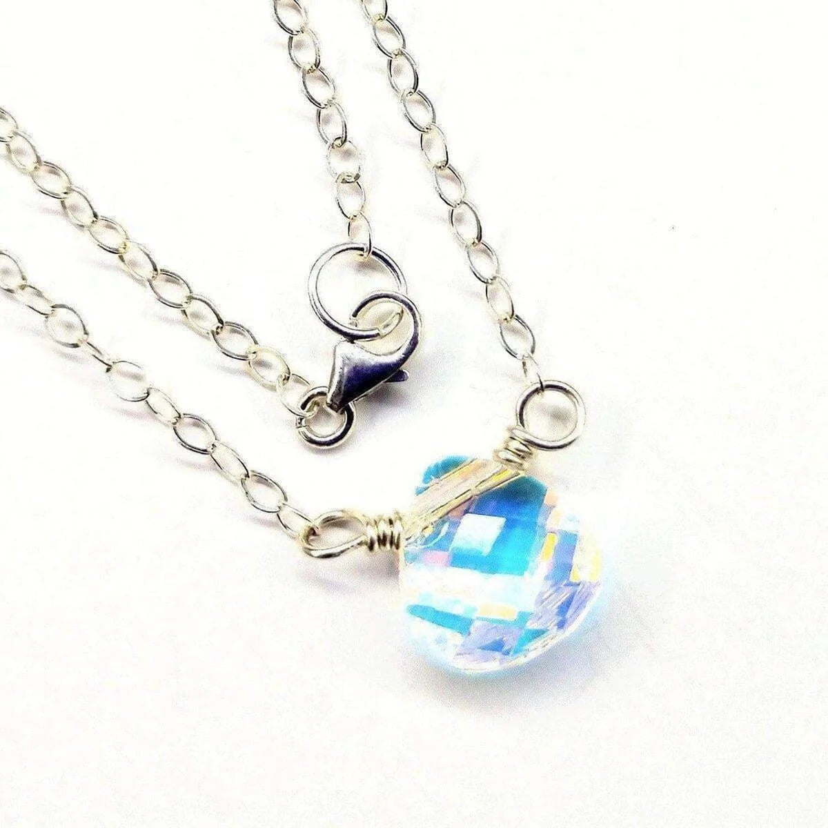 SilverGlow Briolette Necklace