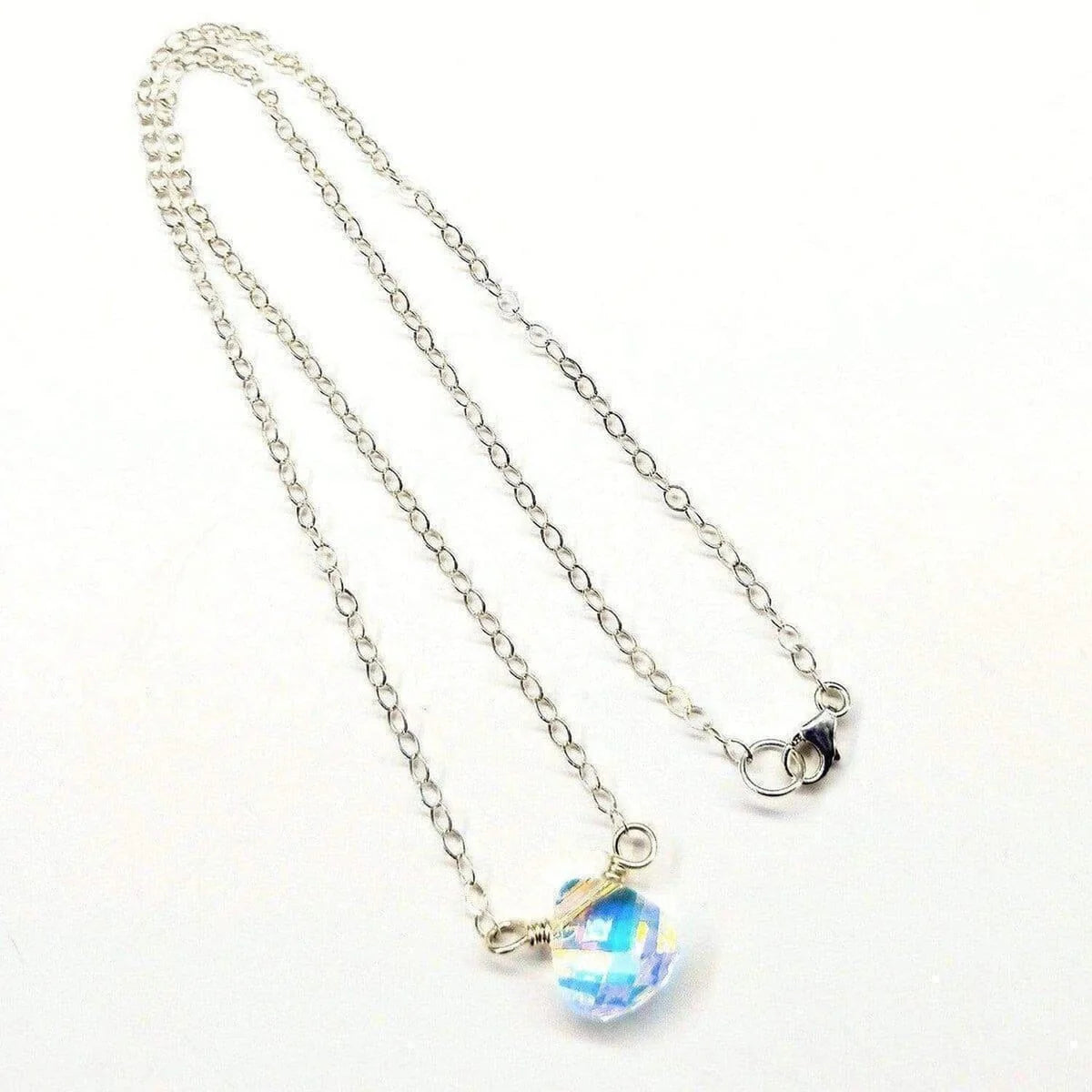 SilverGlow Briolette Necklace