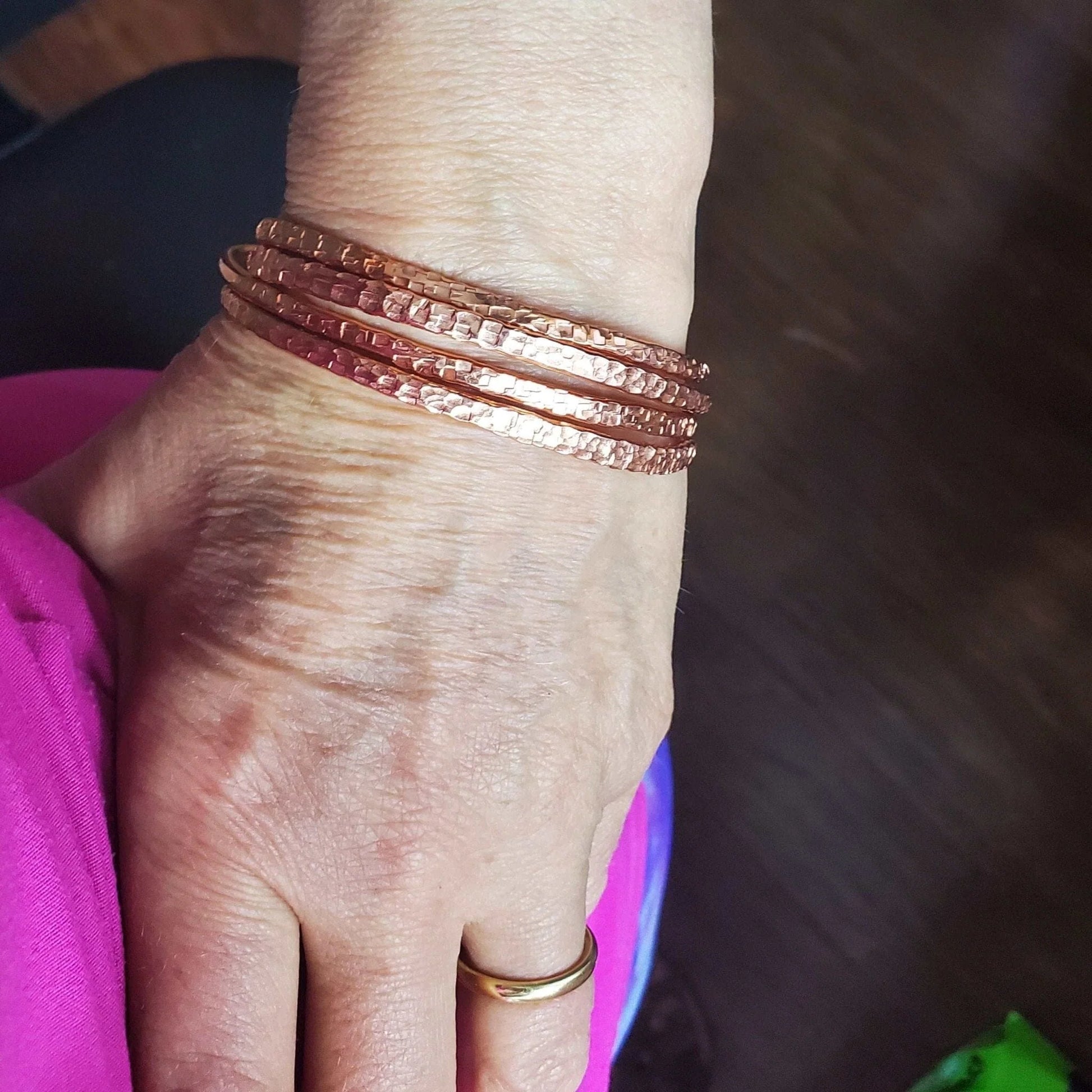 HarmonyLink Copper Bangle Set