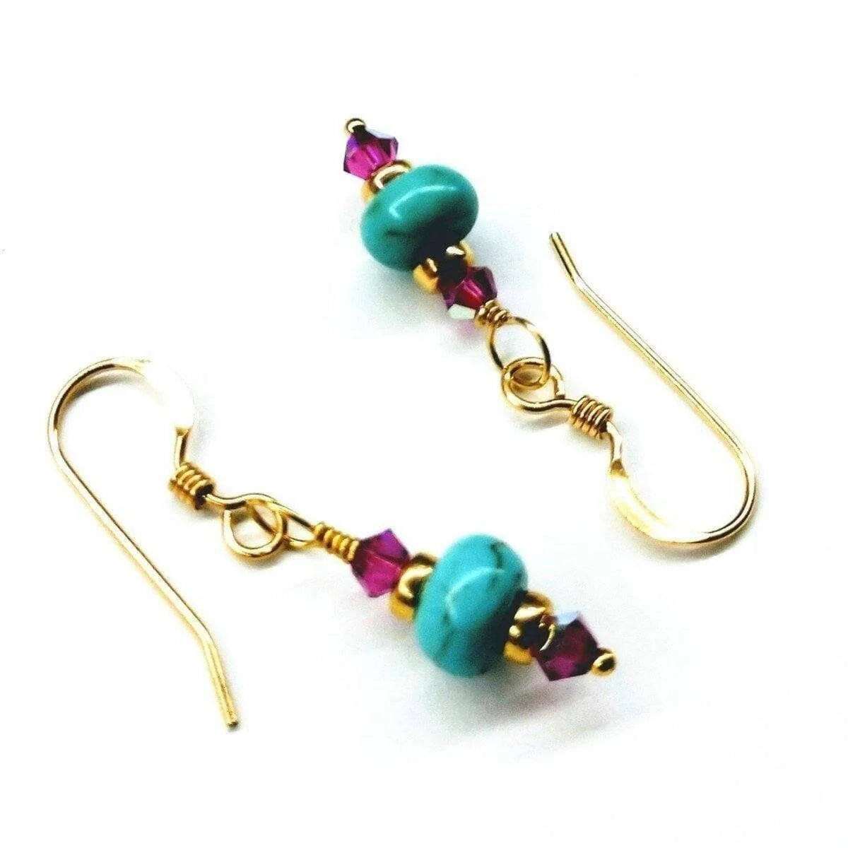  TurquoiseBliss Gold Earrings