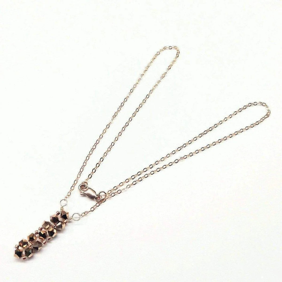 RoseGlow Crystal Bar Necklace