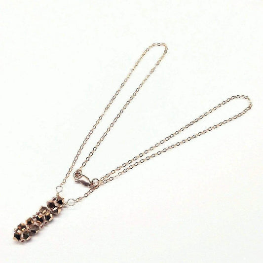 RoseGlow Crystal Bar Necklace