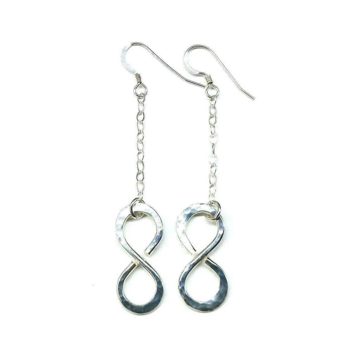 EternaHammer Silver Infinity Earrings