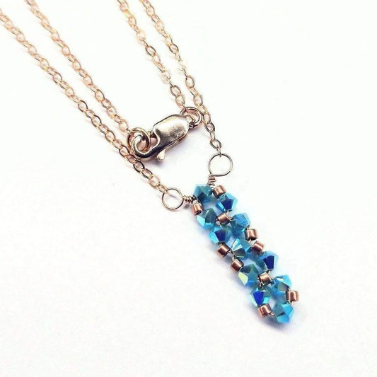 SugarGlitz Crystal Bar Necklace