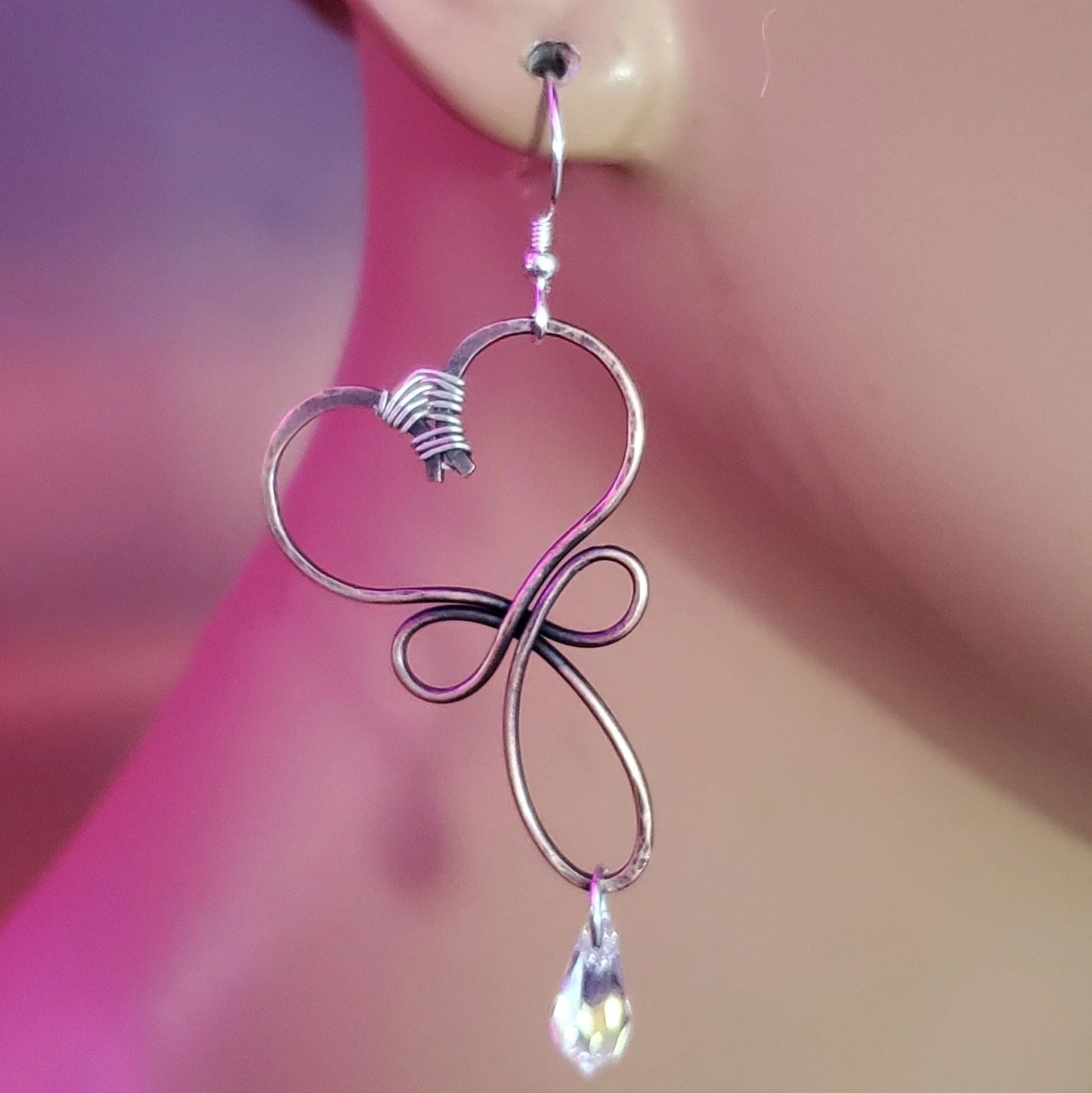 EmberLove Crystal Heart Earrings