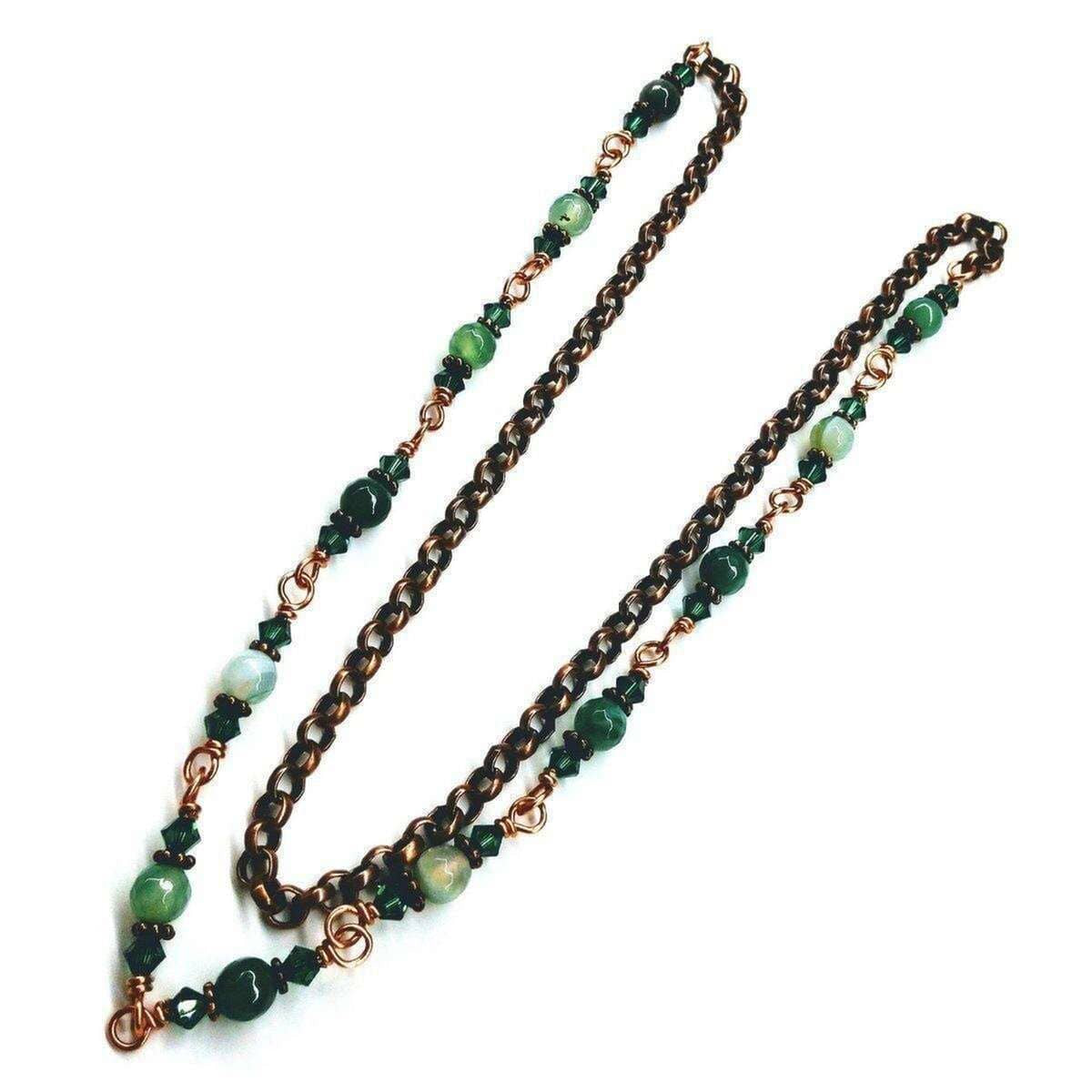  StrataGlow Emerald Agate Necklace