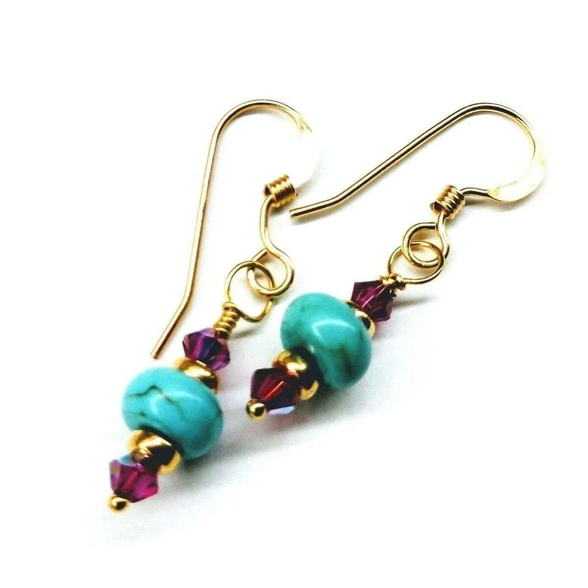  TurquoiseBliss Gold Earrings