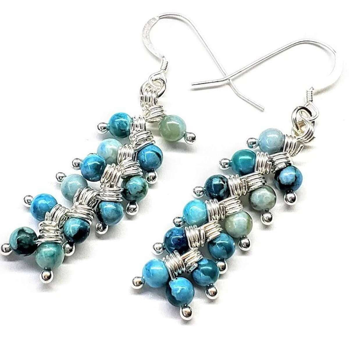 TVFame Turquoise Silver Earrings