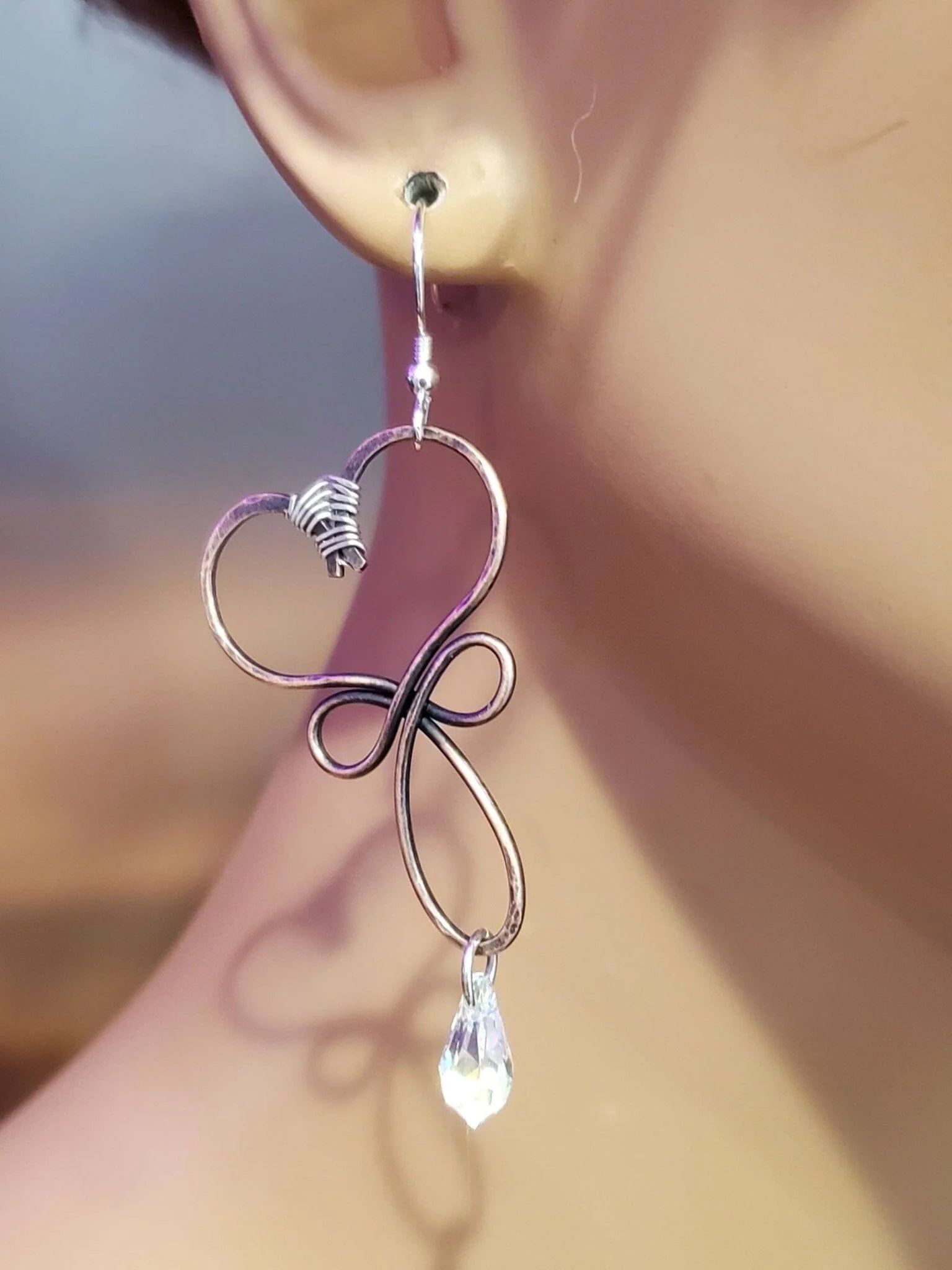 EmberLove Crystal Heart Earrings