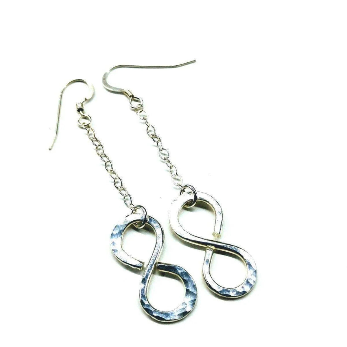 EternaHammer Silver Infinity Earrings