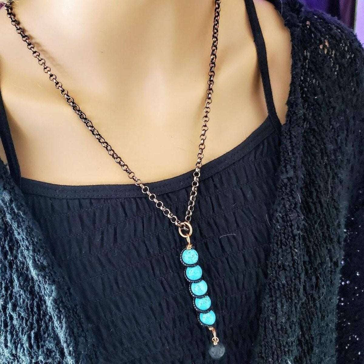 TerraSpiral Turquoise Pendant