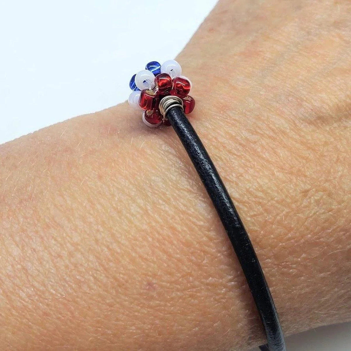 Patriot Charm Leather Bracelet 🇺🇸