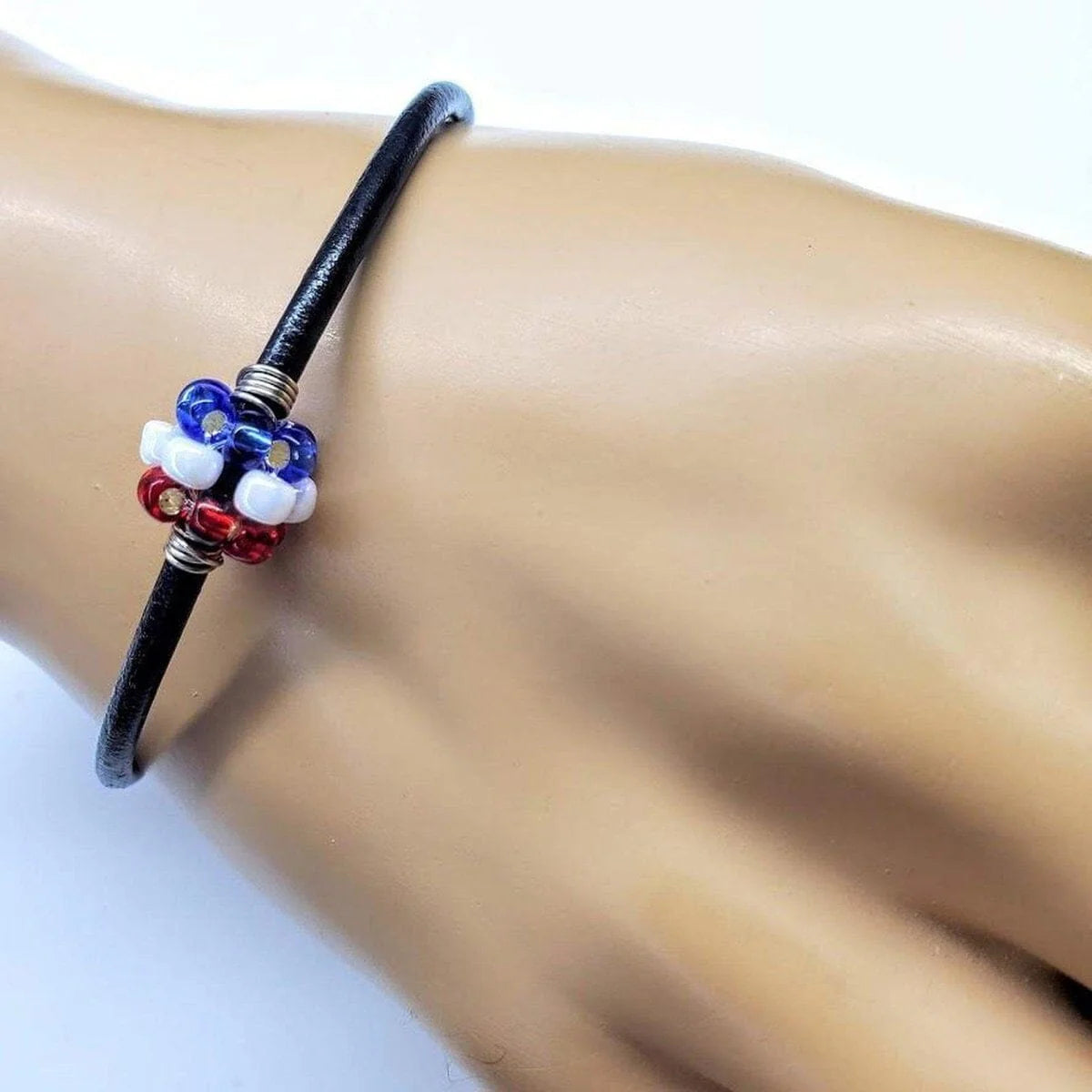 Patriot Charm Leather Bracelet 🇺🇸