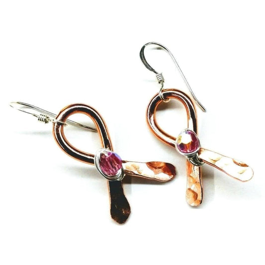 HopeRibbon Copper Earrings 