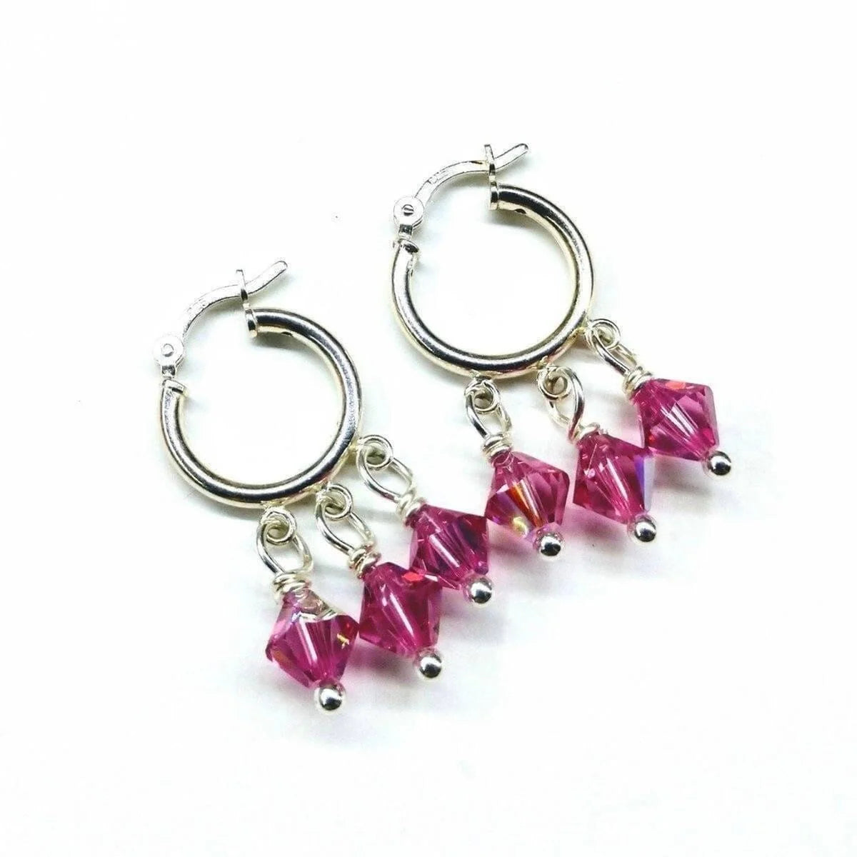 RoséTwirl Sterling Hoops