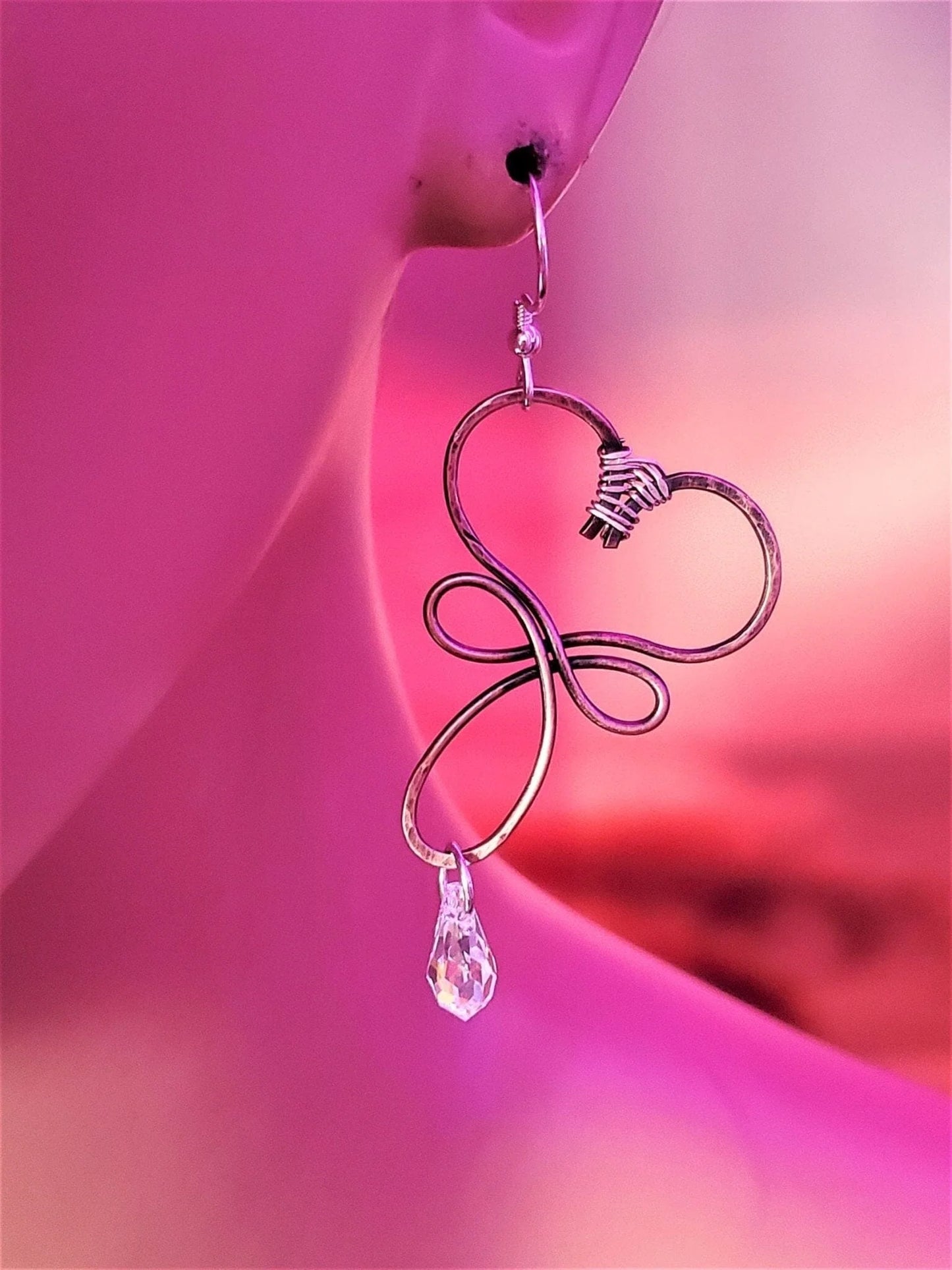 EmberLove Crystal Heart Earrings