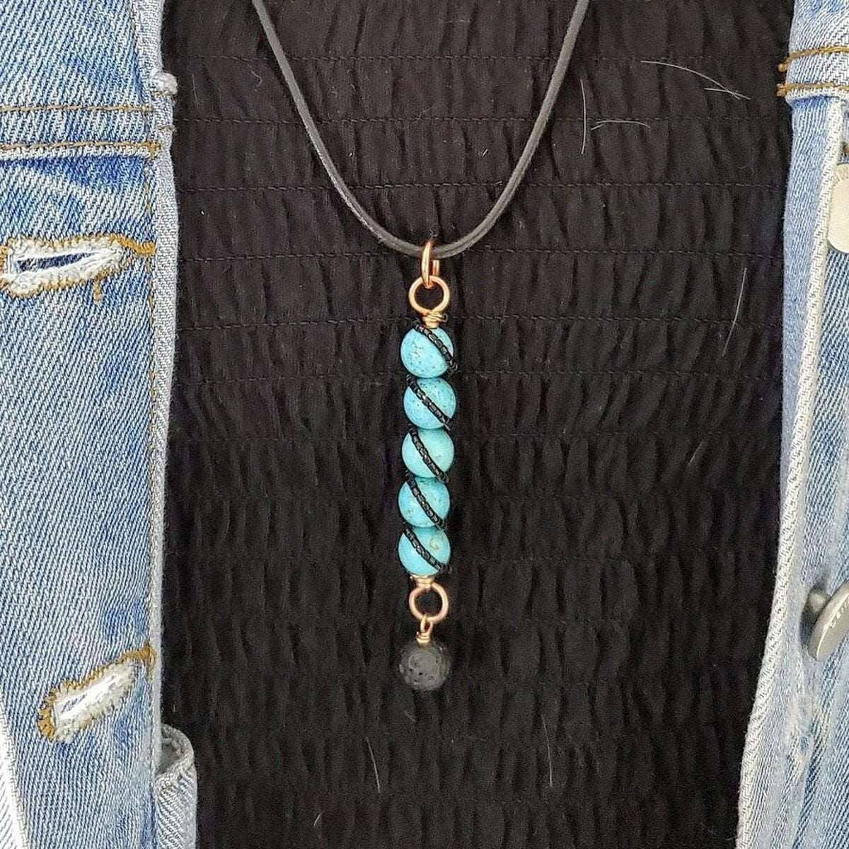 TerraSpiral Turquoise Pendant