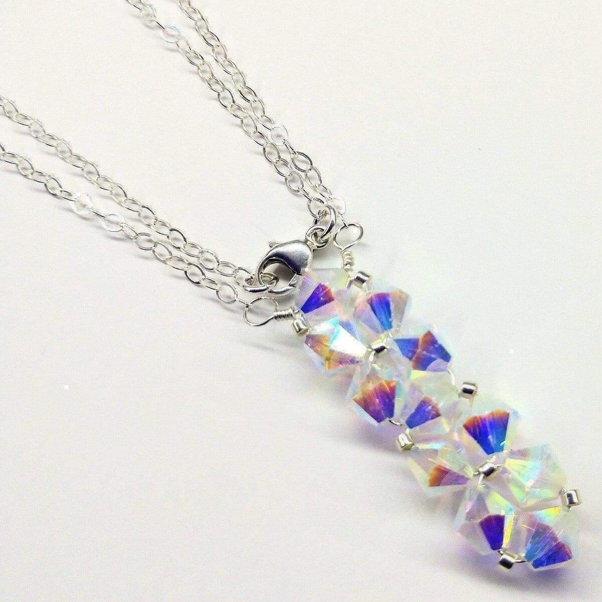 Artisan Wire Wrapped  Candy Crystal Necklace – Assorted Shades 