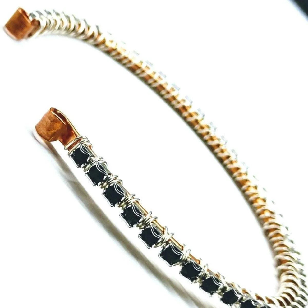 NoirLuxe Copper Crystal  Rhinestone Bangle 