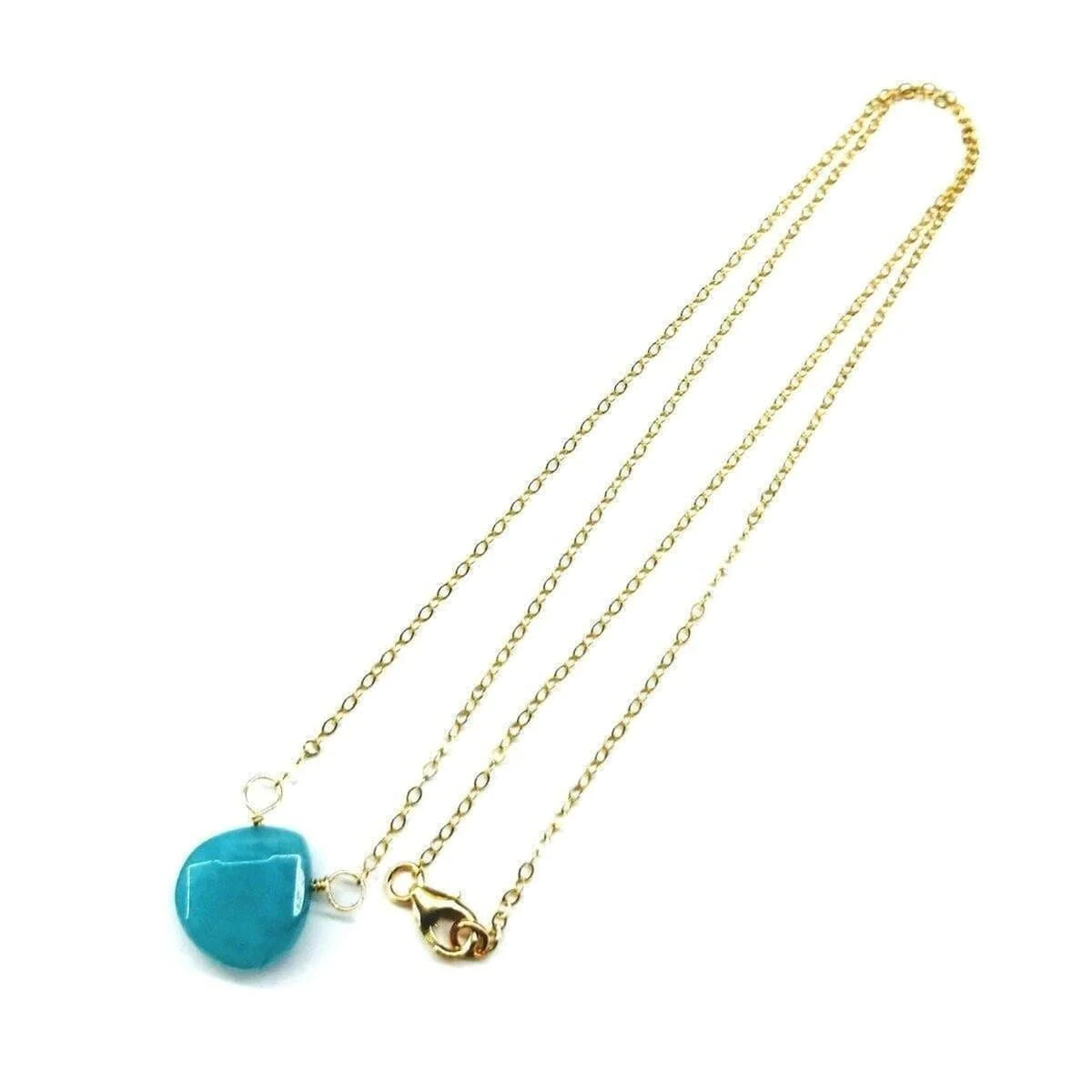 AquaGleam Gold Drop Necklace