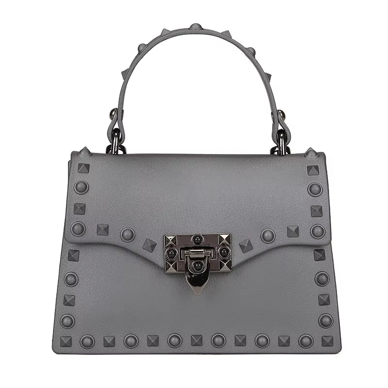 High Quality Women PVC Handbags Fashion Ladies Shoulder Bag Luxury Designer Crossbody Bags for Women Small Rivet Messenger Bags (022)