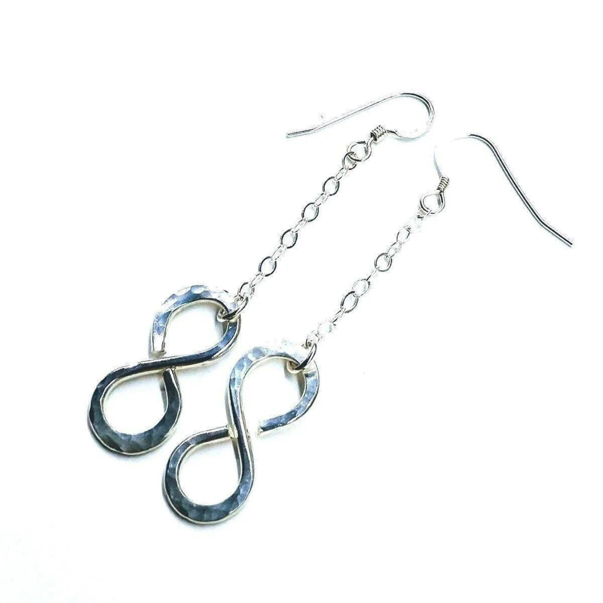 EternaHammer Silver Infinity Earrings