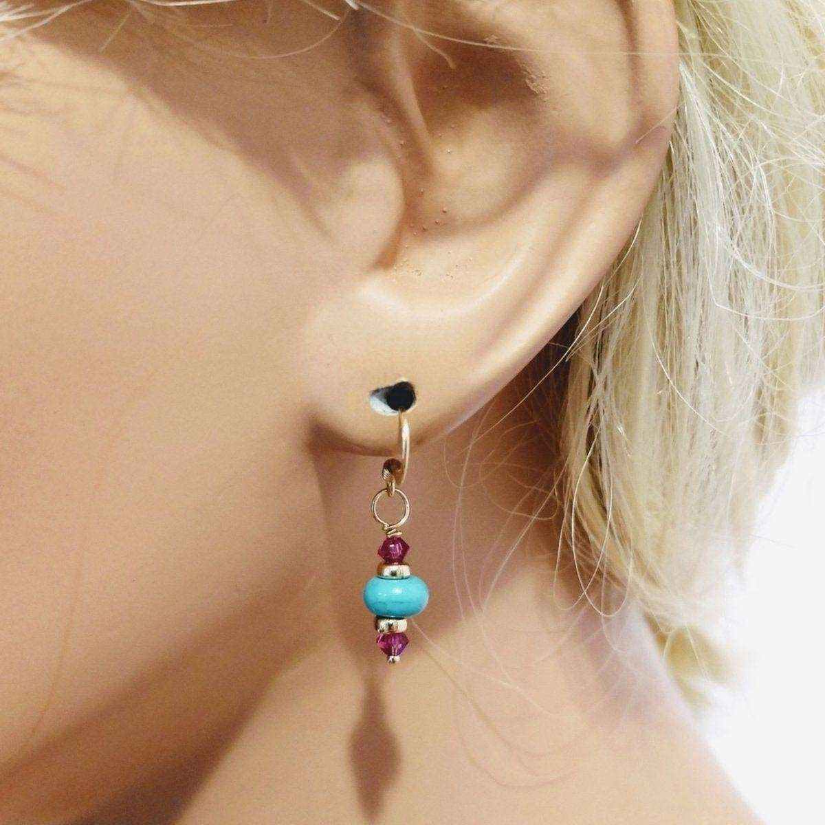  TurquoiseBliss Gold Earrings